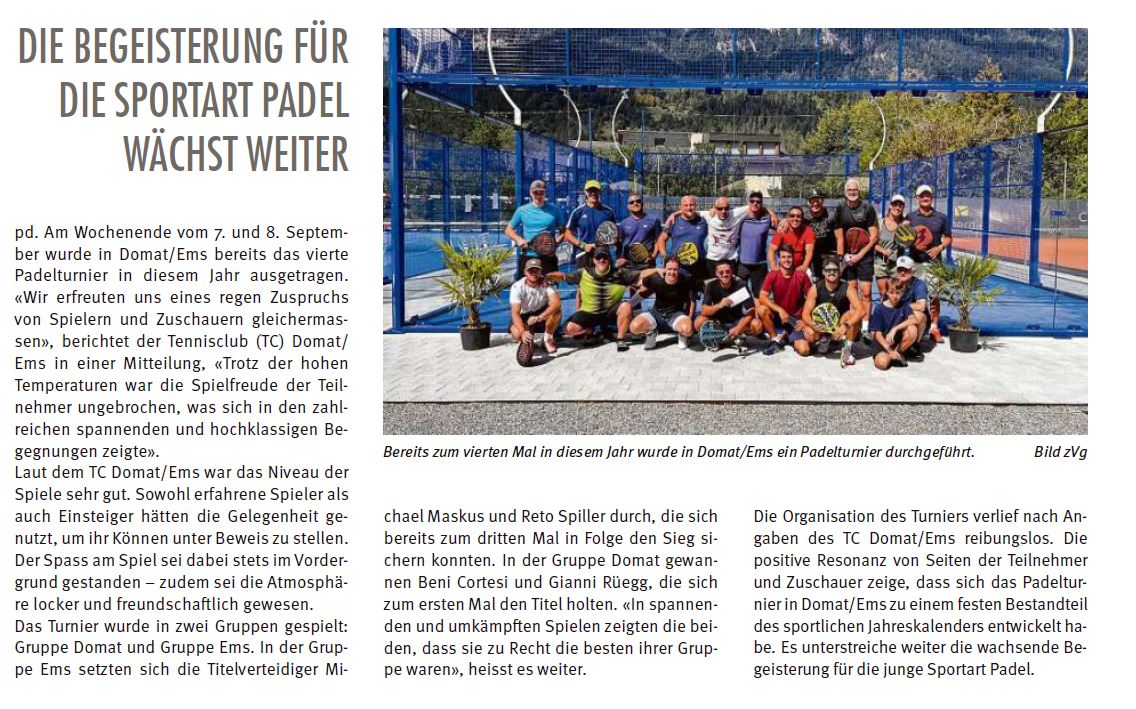 4. Padel Turnier